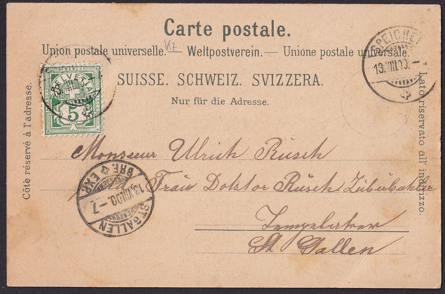 Cartoline postali: Speicher braune Lithografie – Usato da Olten venduto da clotaldi 1