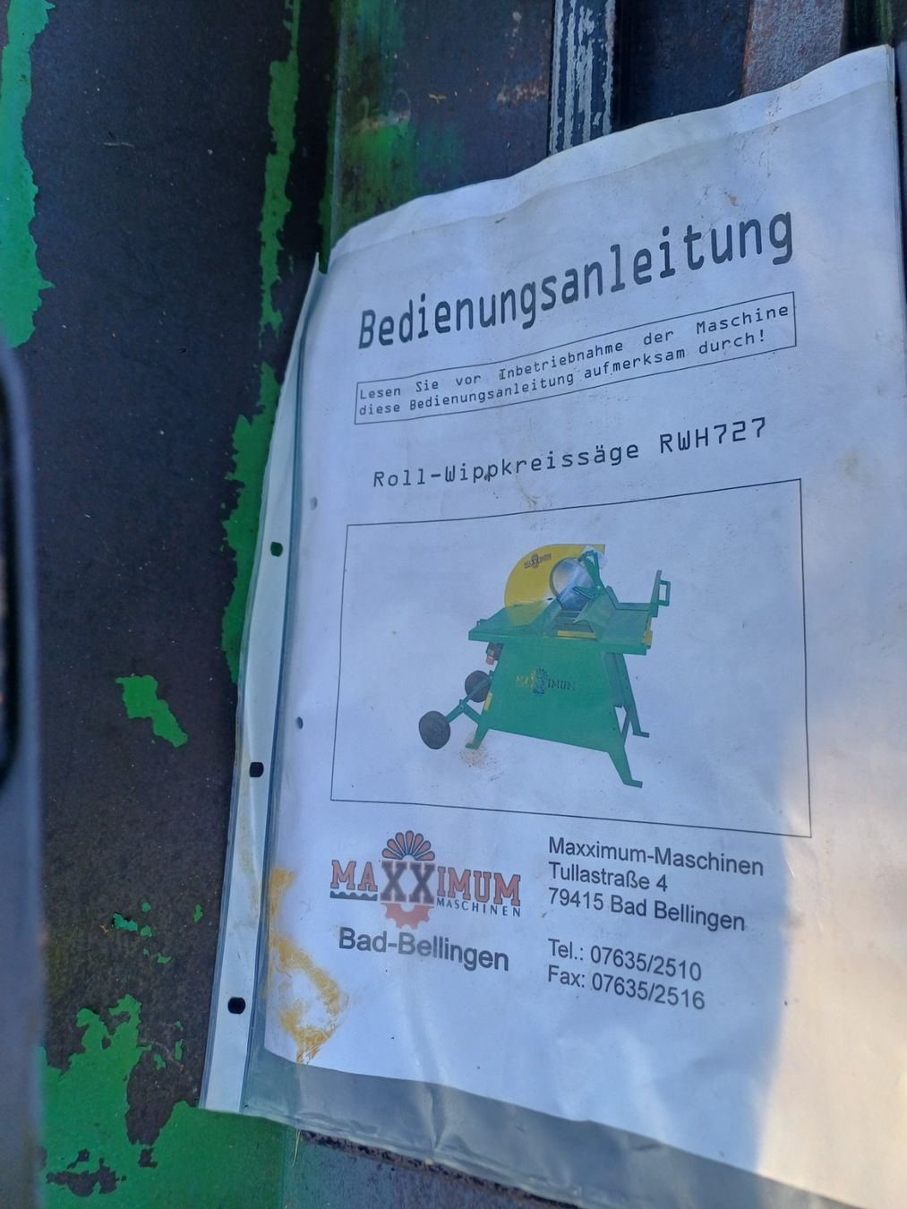 Sägen: MAXIMUS ROLL WIPPKREISSÄGE – Gebraucht aus Zullwil von imh_lq9s 3