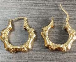 Goldene Ohrringe im Bambus-Design – Exklusiv & Schön!