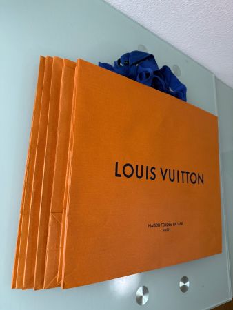 10x Original Louis VUITTON Tragetasche Papier 49x42 x23 NEUE