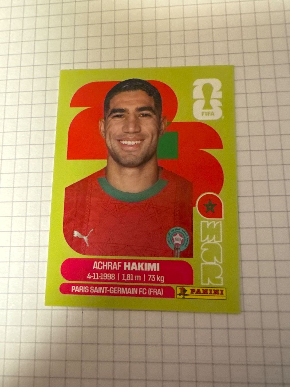 Panini Carte collezionabili: Panini Sticker WM 2026, MAR 4 Achraf Hakimi – Nuovo (secondo la descrizione) da Winterthur venduto da mathis-spielsteine