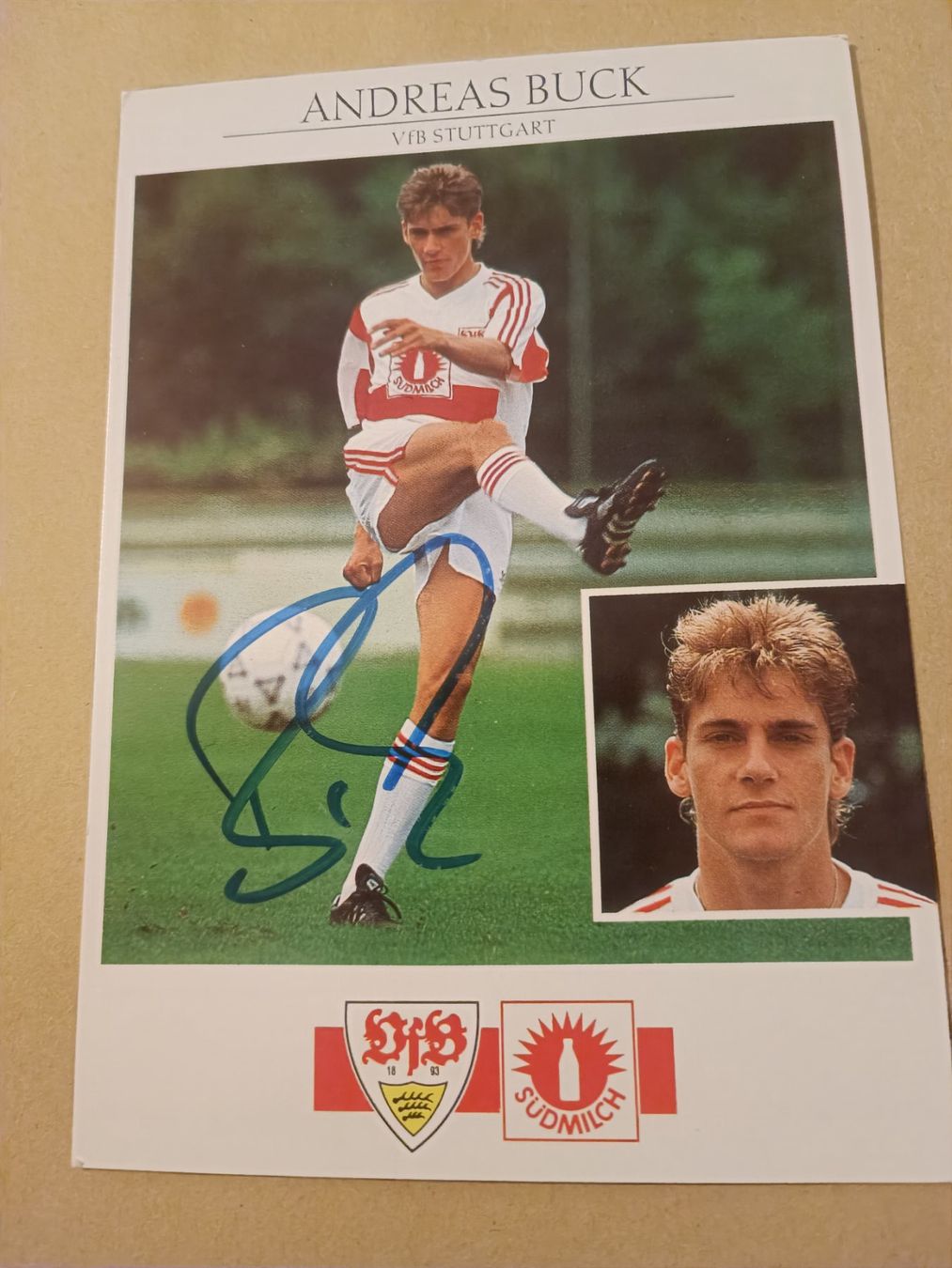 Autografi: Andreas Buck - VfB Stuttgart - Handsigniert – Usato da Menziken venduto da Artographs
