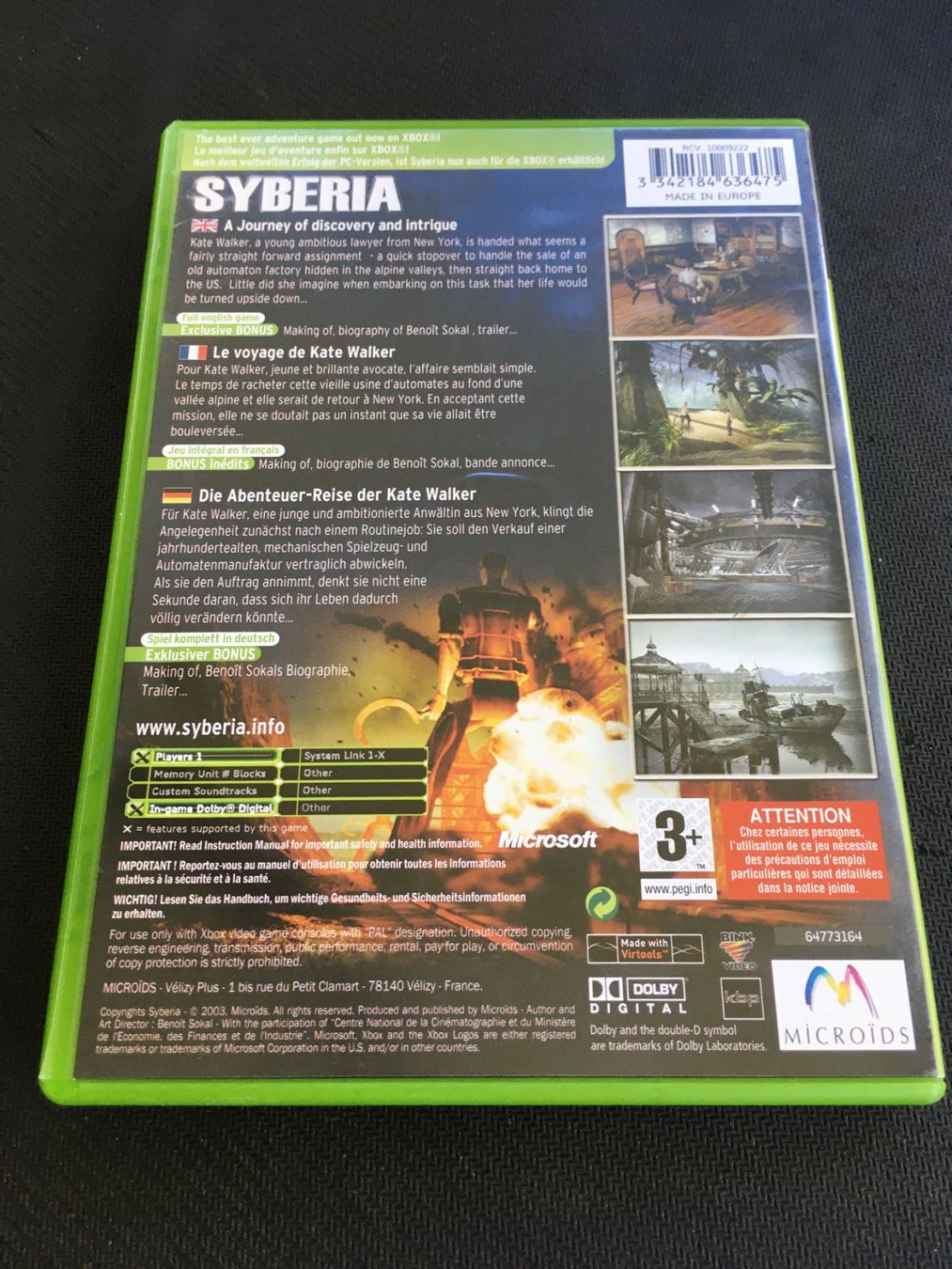 Microsoft Giochi: Syberia - Xbox – Usato da St.Gallen venduto da sjosjo 1