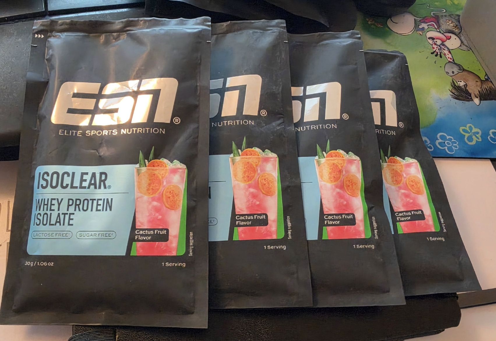 Esn Lebensmittel & Spezialitäten: ESN Isoclear Proben 4x 30gr Cactus Fruit – Neu und originalverpackt aus Muhen von Savana16