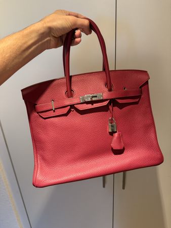 Hermès Birkin 35 Togo Rubis (Rose/Red)
