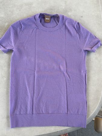 BOSS Sommer Strick-Shirt, Gr. S, Lila, Super Zustand!