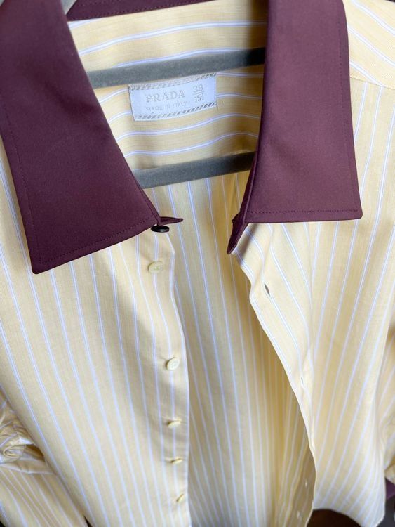 Prada Camicie: Prada Hemd Herren Gr. 39 / M – Made in Italy, Kontrastkragen – Usato da zürich venduto da Melchior7000 6