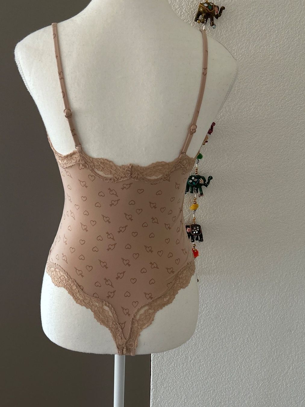 Skims Altra biancheria intima: Body hellbraun mit Spitze und Muster von Skims Gr. M – Usato da Brunnen venduto da Nala2929 5