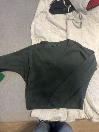 Dunkelgrünes Abercrombie & Fitch Shirt, Waffel, Gr. M