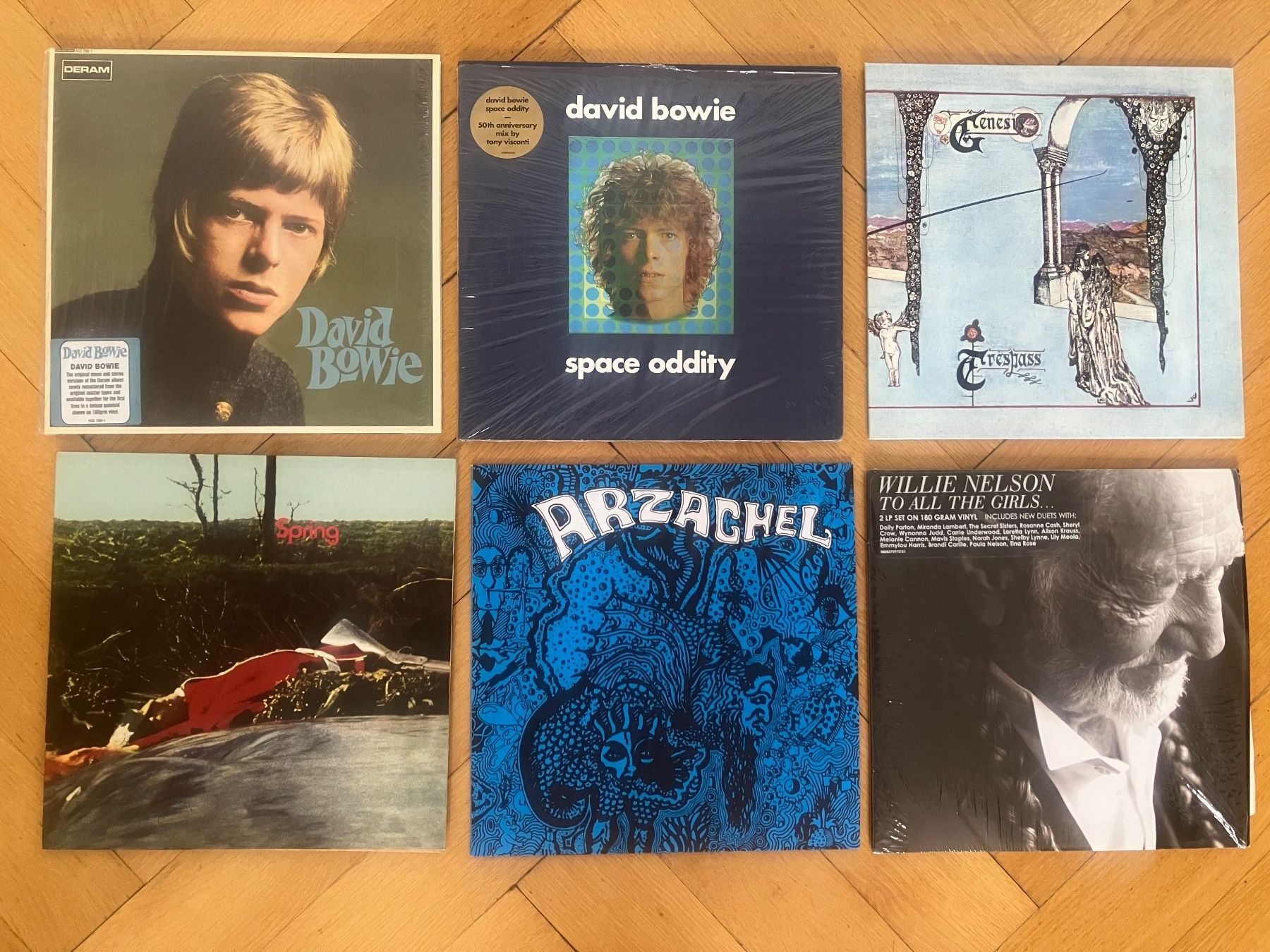 Schallplatten: David Bowie, Genesis, Arzachel, Spring, Willie Nelson – Gebraucht aus Bern von