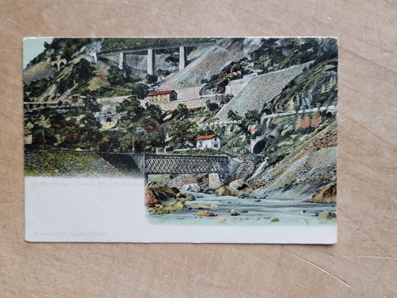 Cartoline postali: Ansichtskarte: Gotthardbahn. Giornico. 3 Bahnlinien. Tessin – Usato da Zürich venduto da Engiadinabassa 1