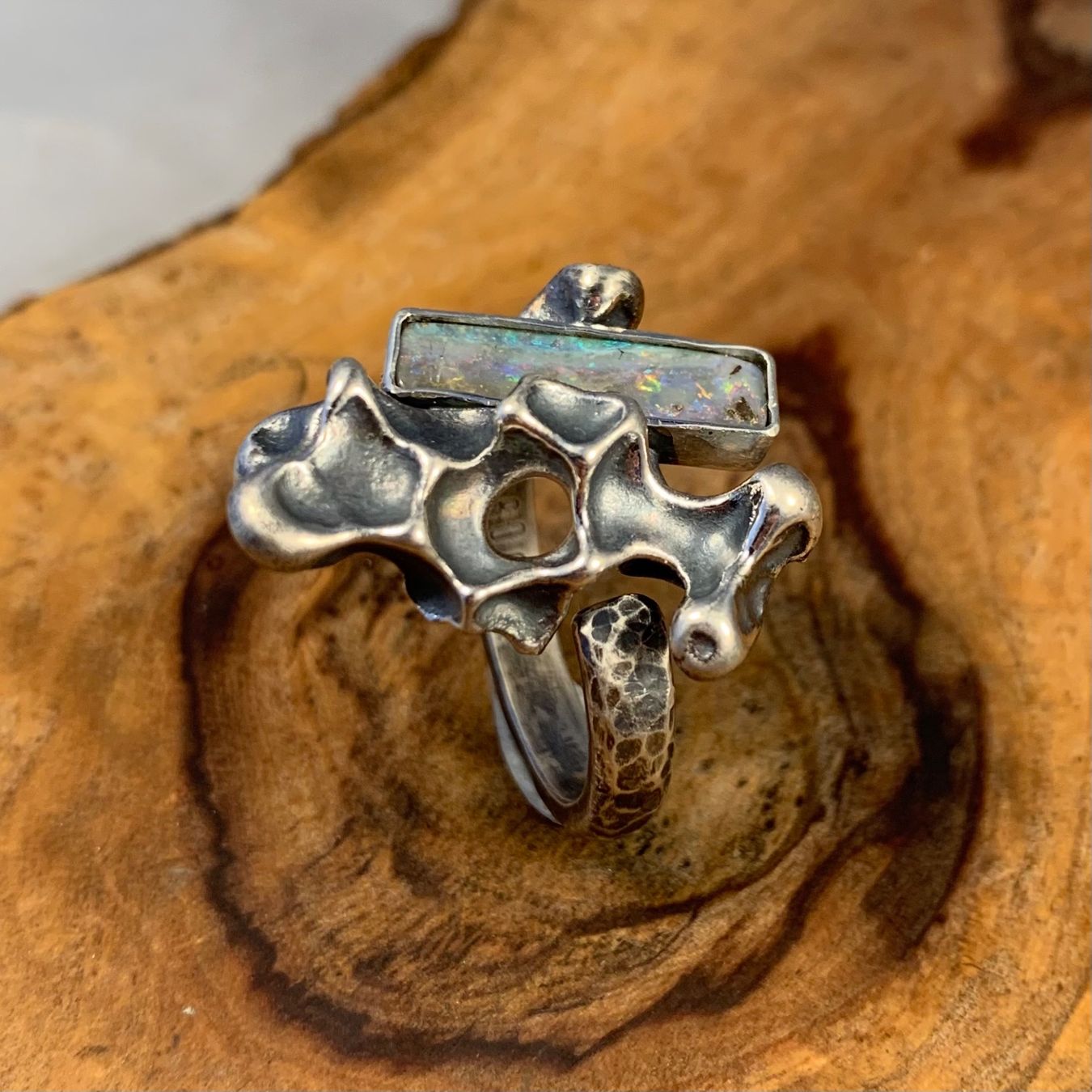 Bagues: Silberring Koralle mit Opal Gr.62 – Neuf (Voir description) à Thun par Svonskj 3