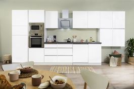 246 Küchenzeile Küchenblock 445cm weiss - Küche Einbauküche