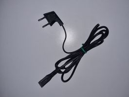 Netzkabel mit Eurostecker und Hohlstecker schwarz