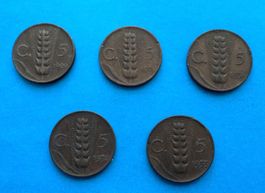 Italien: 5 Centesimi 1929 bis 1933, SS.