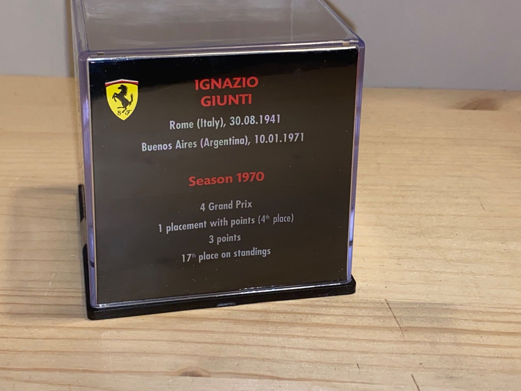 Ferrari Modellautos: Ferrari Helm 1/5 Ignazio Giunti 1970 – Neu (gemäss Beschreibung) aus Wohlen AG von PrivatSammlung 3