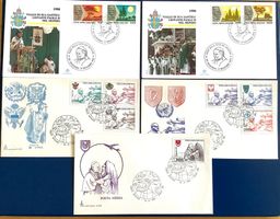 1980-90 / Vatikan 2 Sätze Flugpostmarken  auf FDC