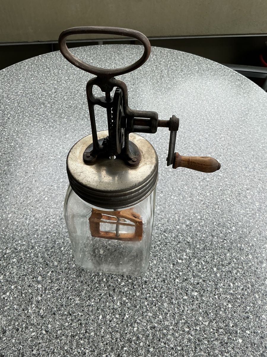 Bicchieri: Antikes Butterglas. 1 Liter – Usato da zuerich venduto da Simens1 1