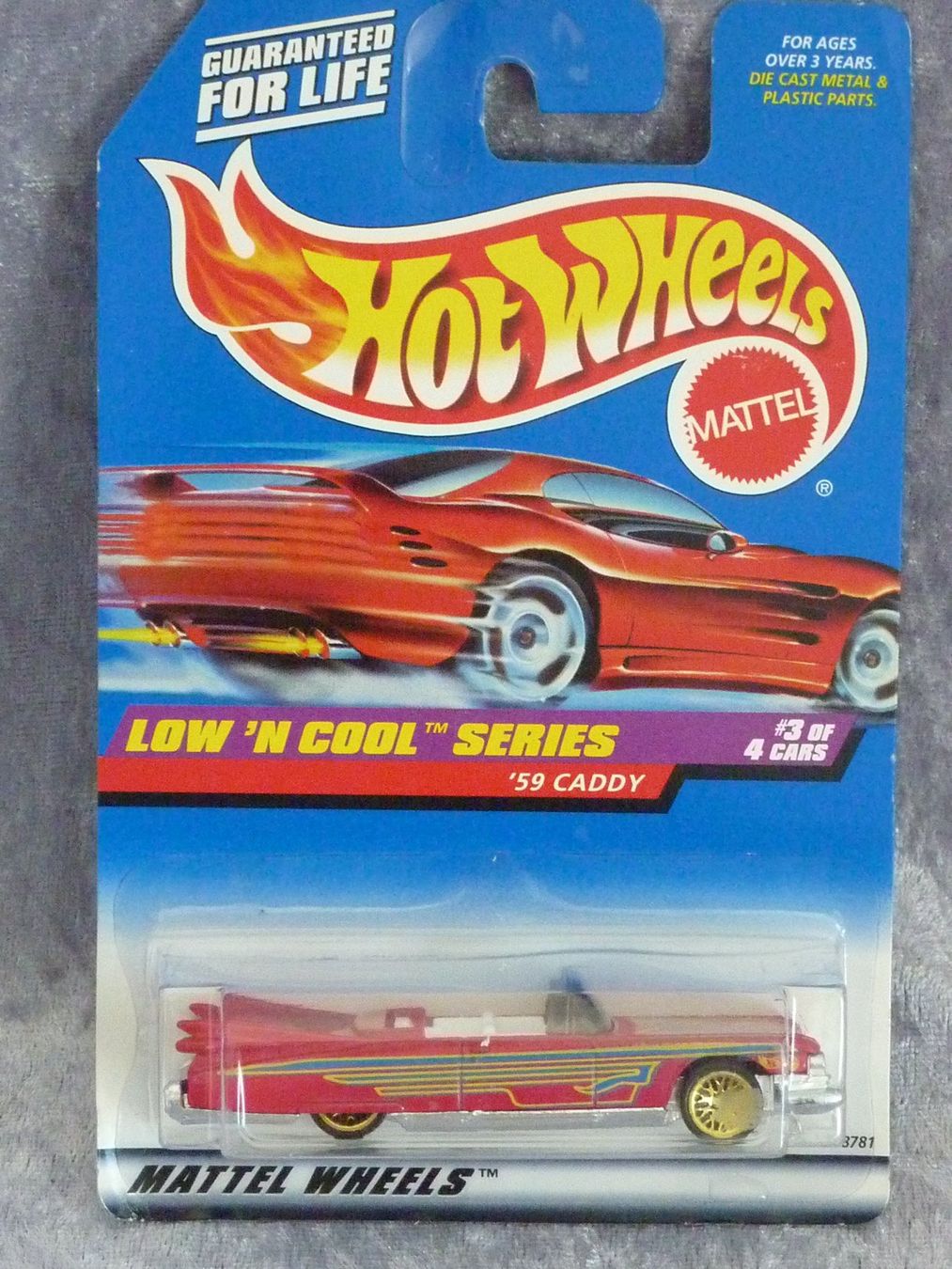 Hot Wheels Modellini d'auto: Caddilac Convertible rot 1959  1:64 – Nuovo e nell'imballaggio originale da Dürrenäsch venduto da Cobra1ch