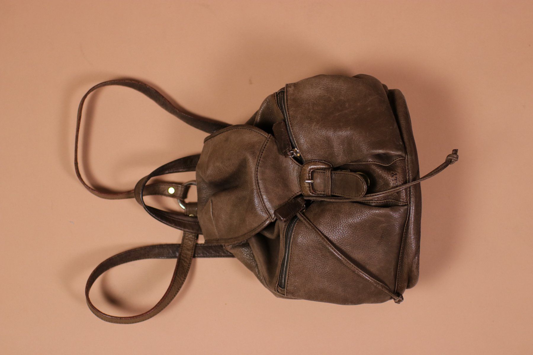 Bally Zaini: Vintage 1980s BALLY Brown Leather Backpack – Usato da Hombrechtikon venduto da BAZ-Vintage