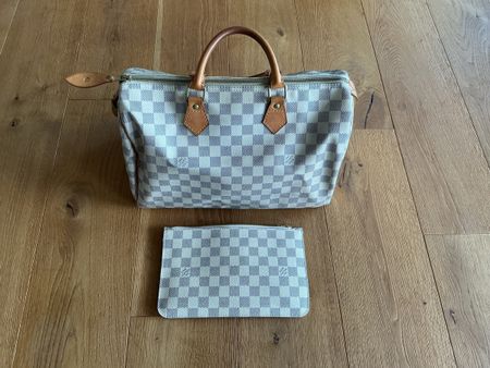 Louis Vuitton Speedy Bandoulière Tasche mit Pochette Damier 