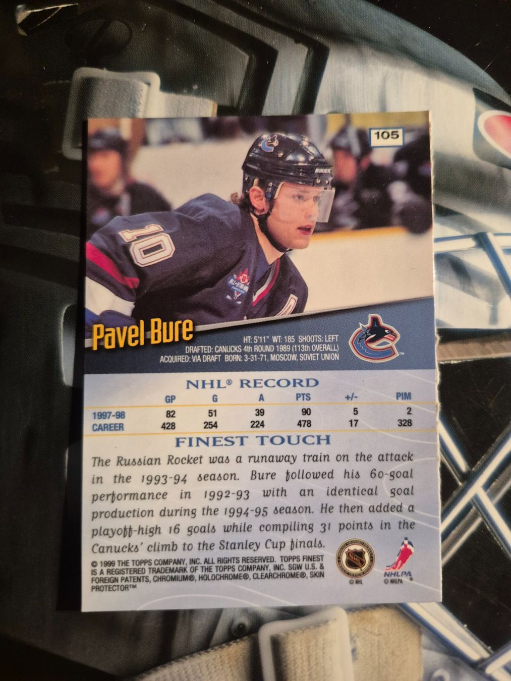 NHL Carte collezionabili: NHL Pavel Bure Vancouver Canucks – Usato da Treiten venduto da Sauber73 1