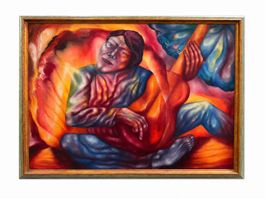 Original Ölgemälde von Sergej Maximow – „Der Musiker“ (1991)