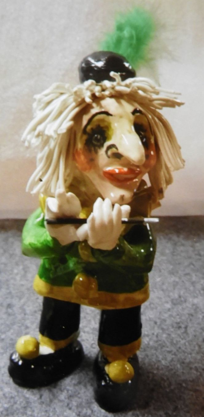 Statuette: FASNACHTSFIGUR Pierrot Piccolo 15-18cm,  EINZELSTUCK – Nuovo (secondo la descrizione) da Ettingen venduto da 1985printemps 1