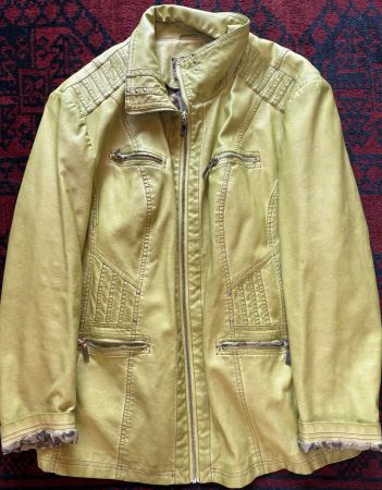 Popige gelbe Kunstleder-Jacke Canda