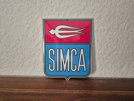Emailschild Simca Auto Oldtimer Werkstatt Emaille Schild