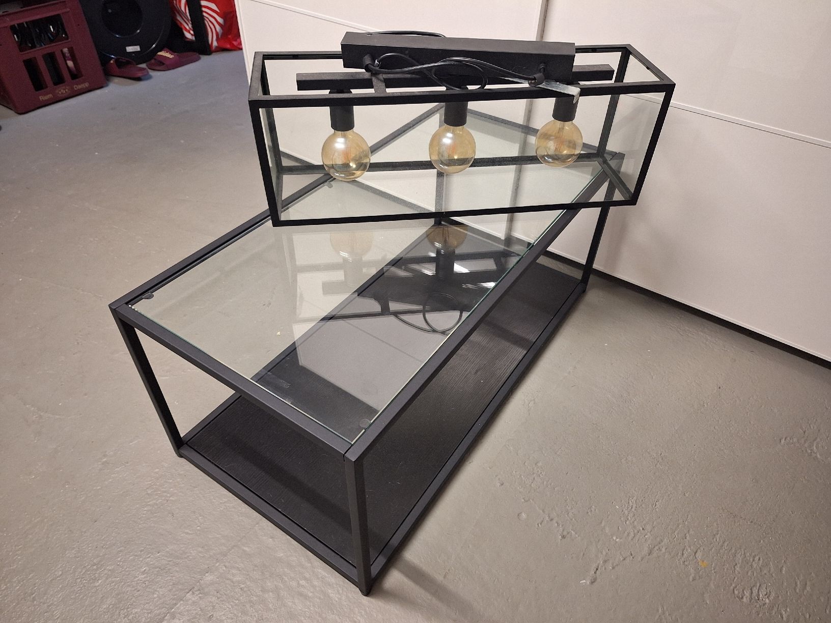Lampadari & plafoniere: Stilvolle Hängeleuchte mit Glas und Metall – Usato da Stettlen venduto da lostme