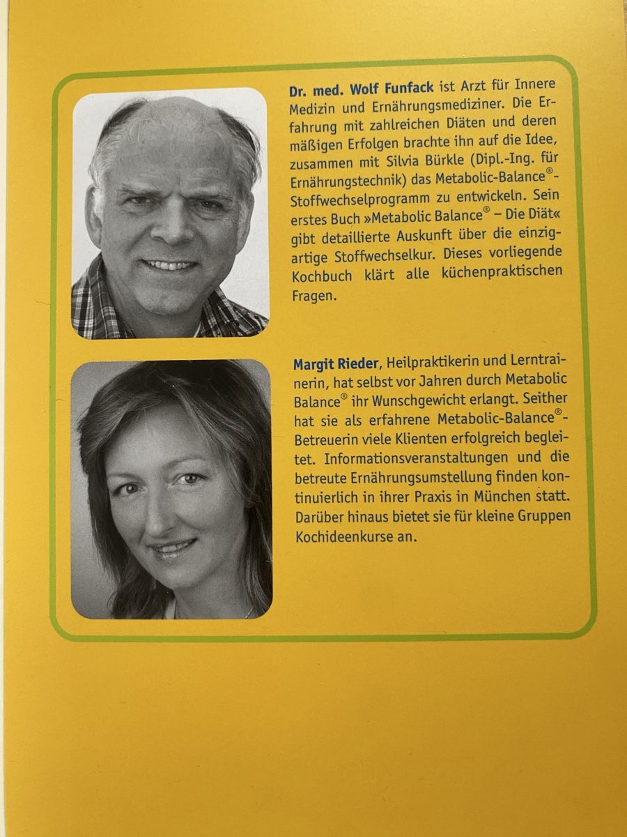 Libri: Metabolic Balance  Das Kochbuch - Dr. med. Wolf Funfack – Usato da Schwarzenburg venduto da Michellu 4