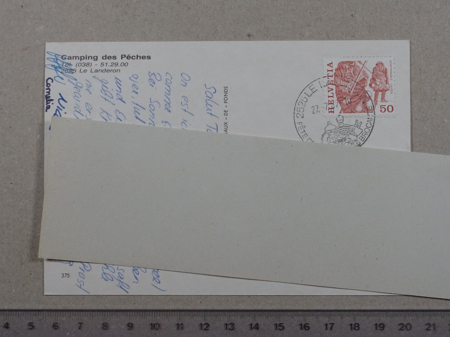 Cartes postales: Camping des Pêches, 1987 – D'occasion à Lenzburg par fh1 1