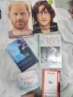 Books collection: Prince Harry, John Lennon, Biden, Monroe