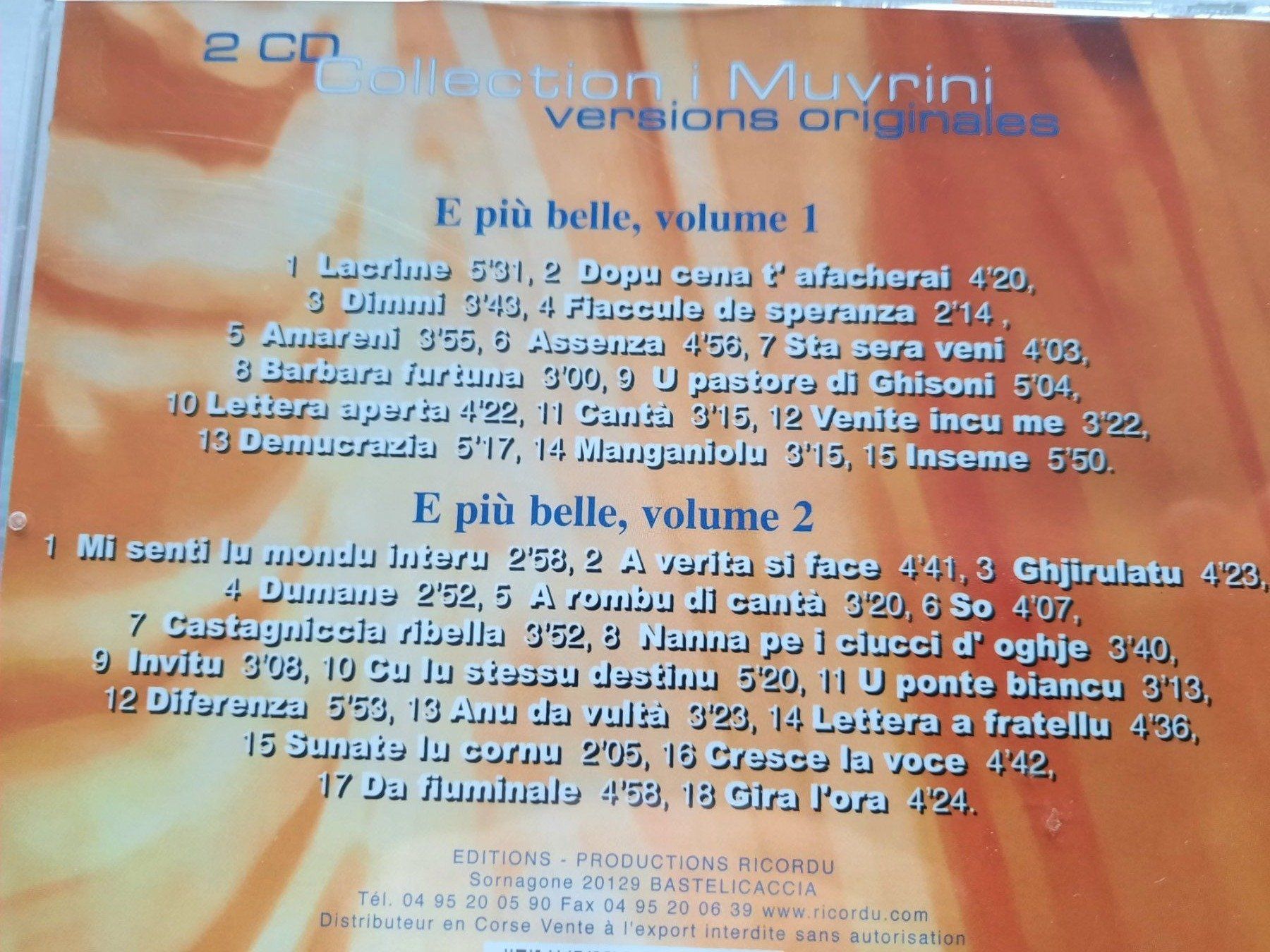 CDs: CD I Muvrini - Collection 2 Cds – D'occasion à Pully par bro_n52j 3
