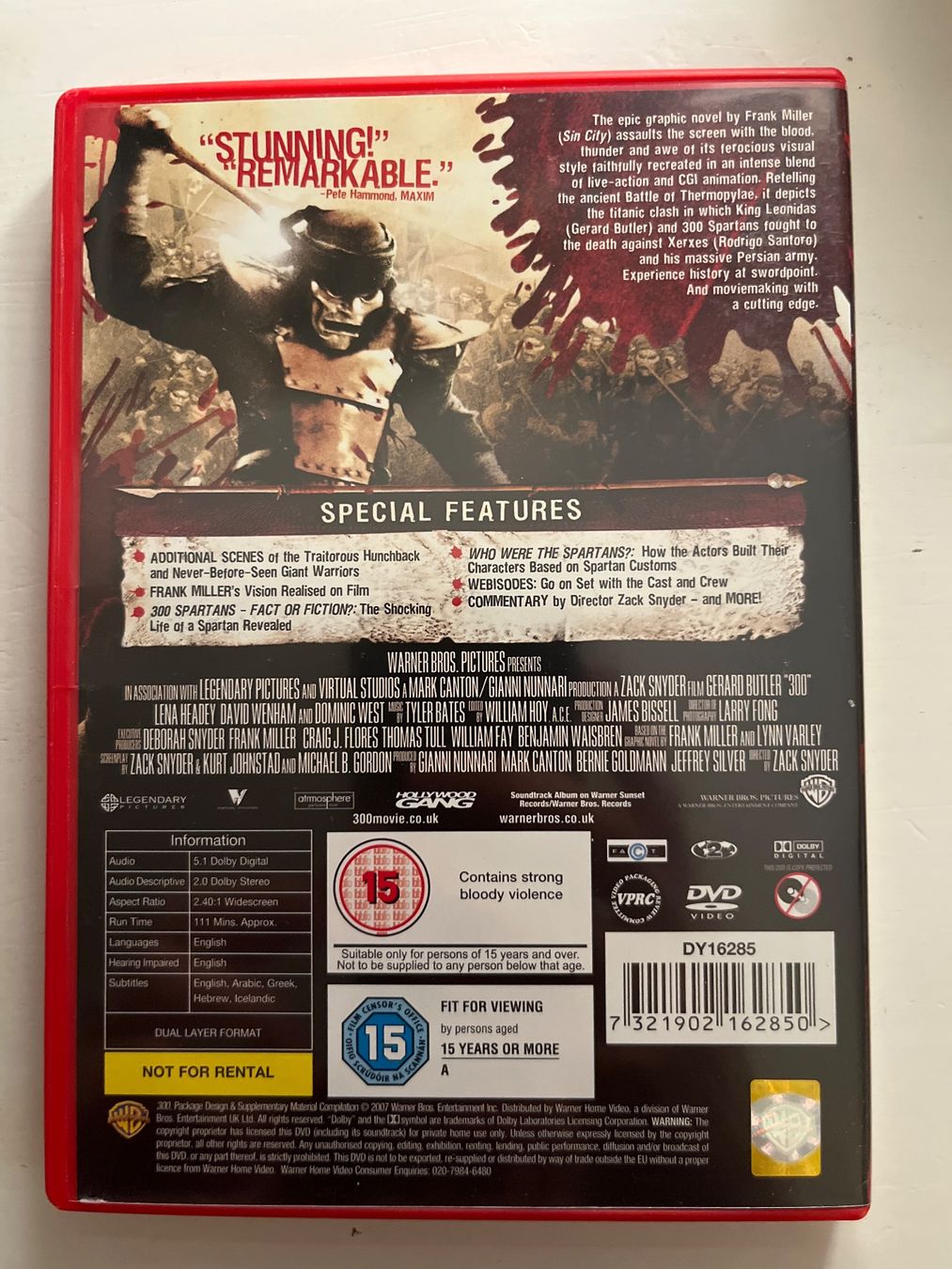 Tutti i DVDs: 300 (2006) DVD Special Edition – Nuovo (secondo la descrizione) da Sierre venduto da black.box 1