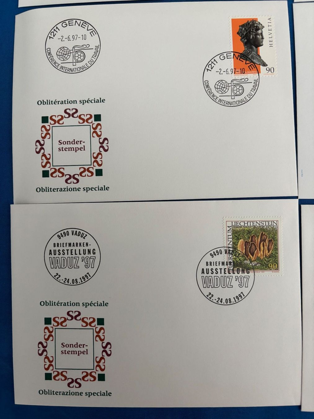 Tutti i francobolli: 1997  Sechs verschiedene Ersttagsbriefe – Usato da Horw venduto da Luki49 2