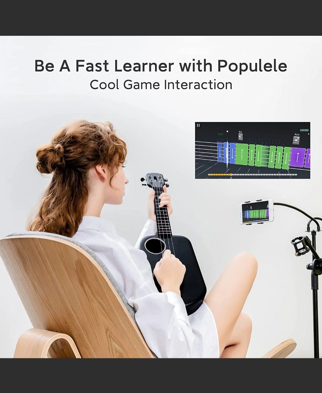 Strumenti musicali: Populele Plus Smart Ukulele white Konzert NEU/OVP – Nuovo e nell'imballaggio originale da Kaiseraugst venduto da Amante85 1