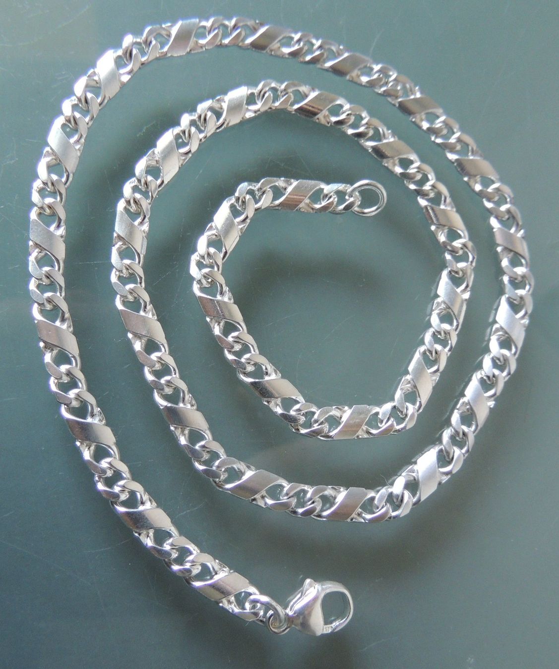 Catenine: Silber 925 Figaro Halskette 49 cm – Usato da Waldenburg venduto da schaller707 1