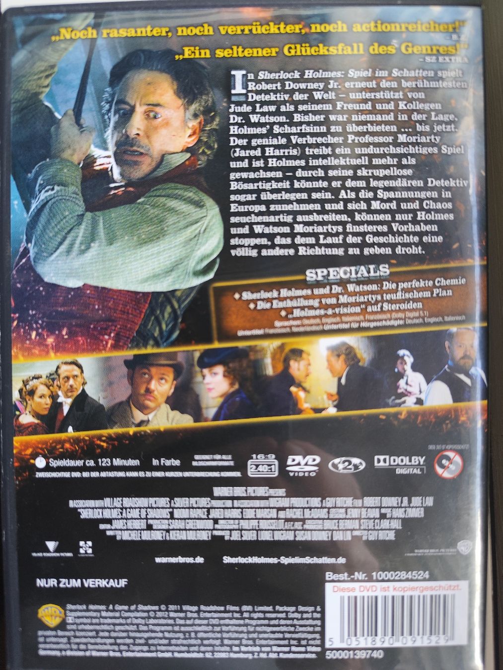 Tutti i DVDs: Sherlock Holmes: Spiel im Schatten – Usato da Basel venduto da Alacant 1