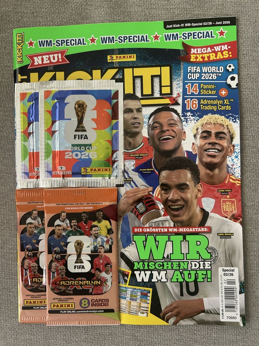 Panini Carte collezionabili: Panini WM 2026 Sticker / Packet Bundle / Stars Poster – Nuovo e nell'imballaggio originale da Zürich venduto da Sadavina