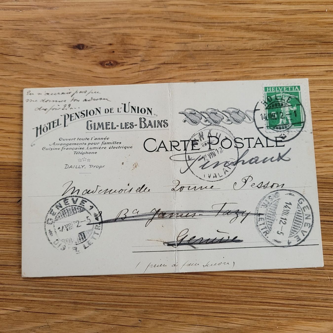 Tutti i francobolli: Dokument Genève 1912 Holle – Usato da Biel/Bienne venduto da Destockweb