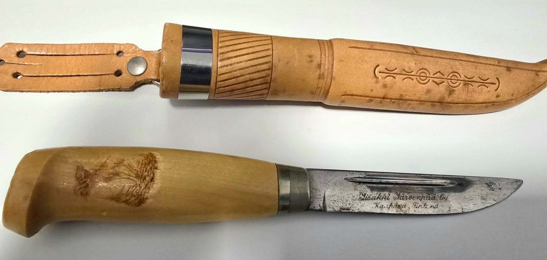 Coltellini militari: Puukko Ranger Messer mit Lederscheide – Usato da Löhningen venduto da Sanmyk