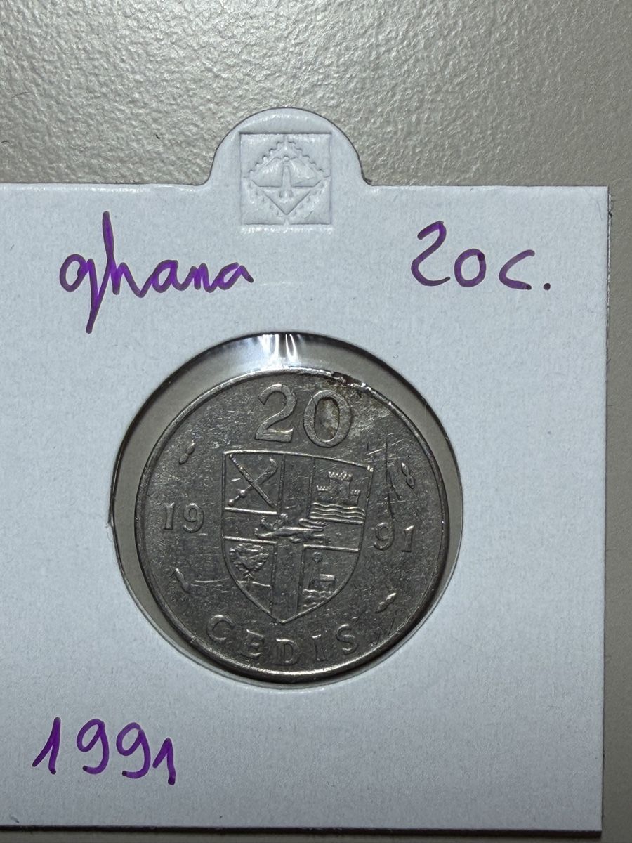Toutes les monnaies: Ghana - 20 cédis - 1991 – D'occasion à Payerne par Mike1682