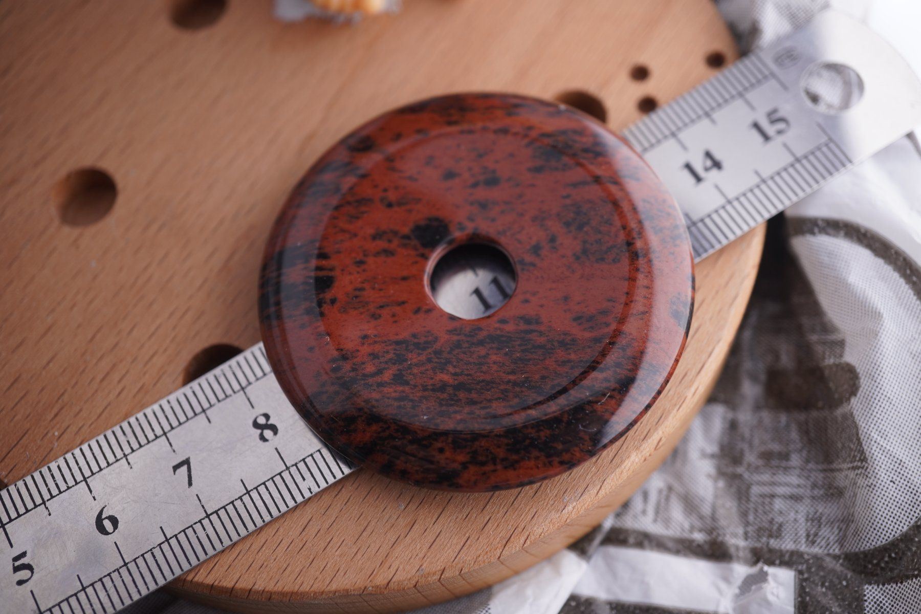 Minerali & Pietre curative: Obsidian    Donut   pi Scheibe      50mm Ab 1.- – Nuovo e nell'imballaggio originale da Eschenbach SG venduto da topstone 2