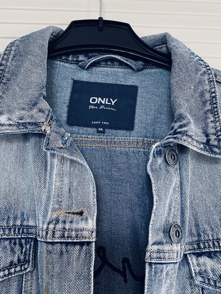 Only Giacche: Only Blue Denim Jeansjacke, blau, Gr. 36 – Usato da Bözberg venduto da RosmarieOb 2