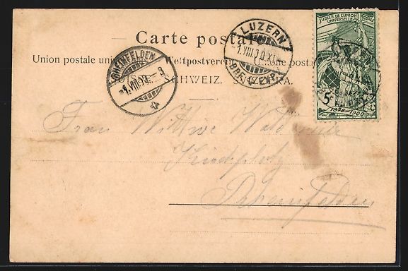 Cartes postales: AK Luzern, Bahnhof mit Vorplatz – D'occasion à Berlin par bartko-reher 1