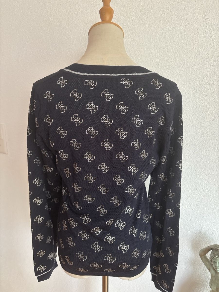 Guess Pullover & Sweatshirts: Guess Pullover dunkelbla mit Logo-Muster Gr S/M  – Neu (gemäss Beschreibung) aus Embrach von Dmoney 1