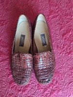 BALLY Vintage Leder-Loafers geflochten braun–Gr. 37.5 / 4.5