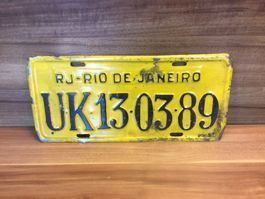 Altes RJ-Rio de Janeiro Nummernschild UK130389